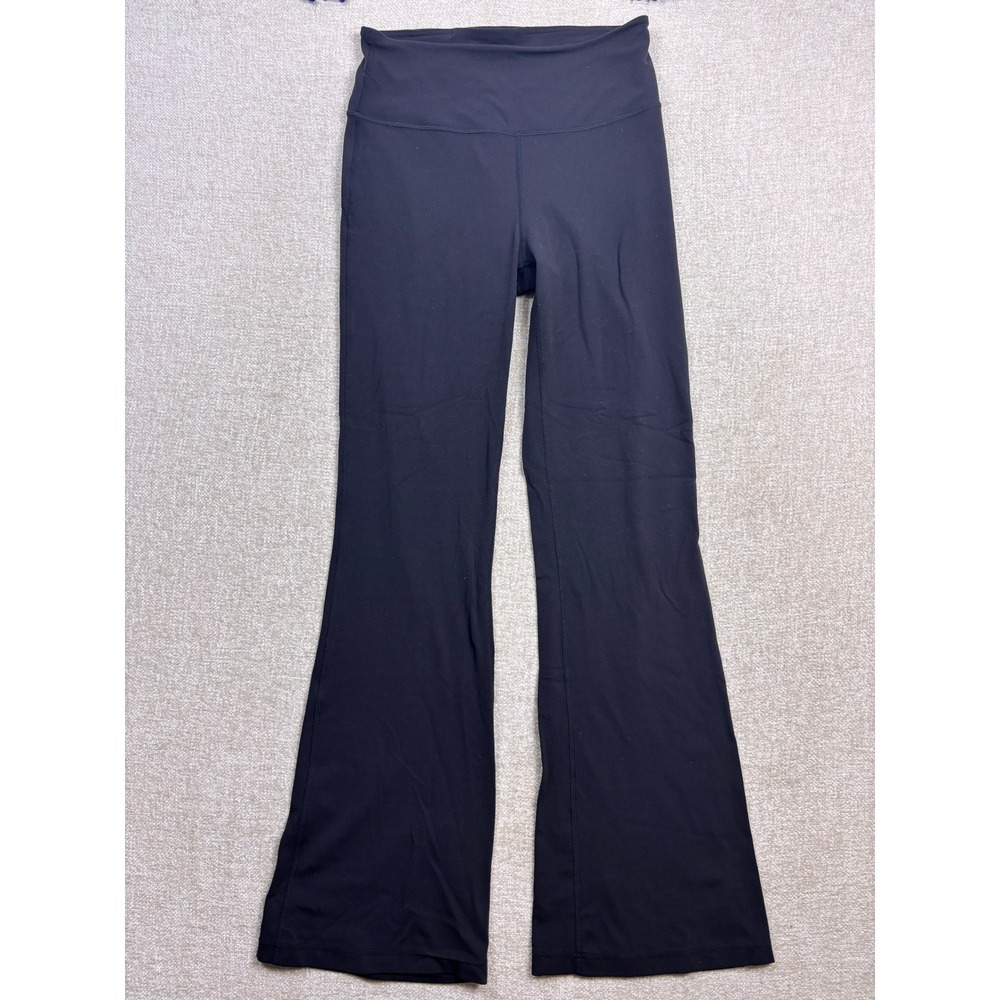 Lululemon Groove Super High-Rise Flared Pant Black Nulu Yoga Trousers Size 8